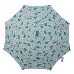 Flower Pattern Wallpaper Seamless Hook Handle Umbrellas (small) by Ravend