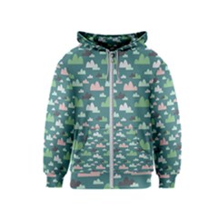 Llama Clouds  Kids  Zipper Hoodie by ConteMonfrey