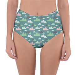 Llama Clouds  Reversible High-waist Bikini Bottoms by ConteMonfrey