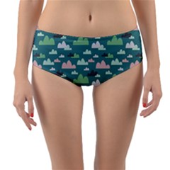 Llama Clouds  Reversible Mid-waist Bikini Bottoms by ConteMonfrey