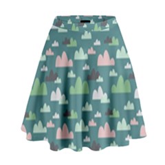 Llama Clouds  High Waist Skirt by ConteMonfrey