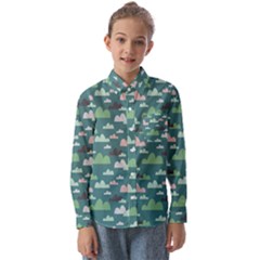 Llama Clouds  Kids  Long Sleeve Shirt by ConteMonfrey