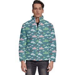 Llama Clouds  Men s Puffer Bubble Jacket Coat by ConteMonfrey