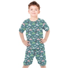 Llama Clouds  Kids  Tee And Shorts Set by ConteMonfrey