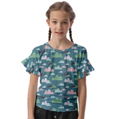 Llama Clouds  Kids  Cut Out Flutter Sleeves by ConteMonfrey