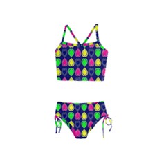 Blue Colorful Hearts Girls  Tankini Swimsuit by ConteMonfrey