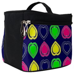 Blue Colorful Hearts Make Up Travel Bag (big) by ConteMonfrey