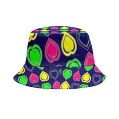 Blue Colorful Hearts Inside Out Bucket Hat by ConteMonfrey