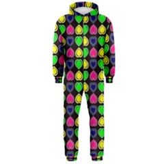 Colorful Mini Hearts Hooded Jumpsuit (men) by ConteMonfrey