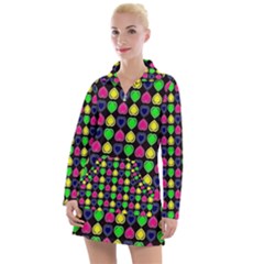 Colorful Mini Hearts Women s Long Sleeve Casual Dress by ConteMonfrey