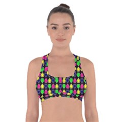 Colorful Mini Hearts Cross Back Sports Bra by ConteMonfrey