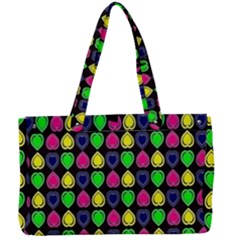 Colorful Mini Hearts Canvas Work Bag by ConteMonfrey