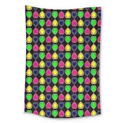 Colorful Mini Hearts Large Tapestry by ConteMonfrey