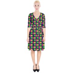 Colorful Mini Hearts Wrap Up Cocktail Dress by ConteMonfrey