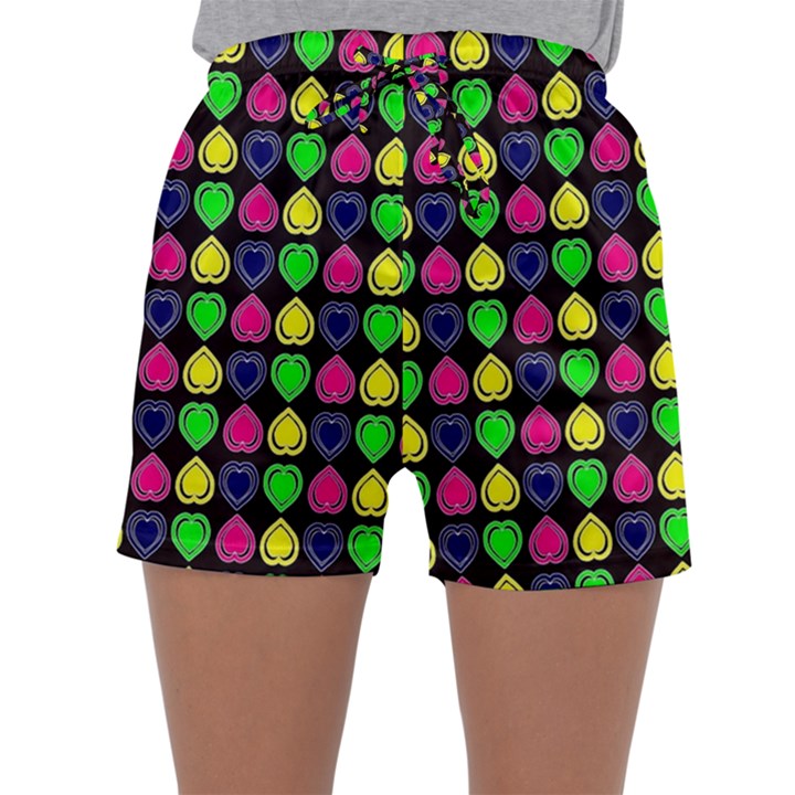 Colorful Mini Hearts Sleepwear Shorts