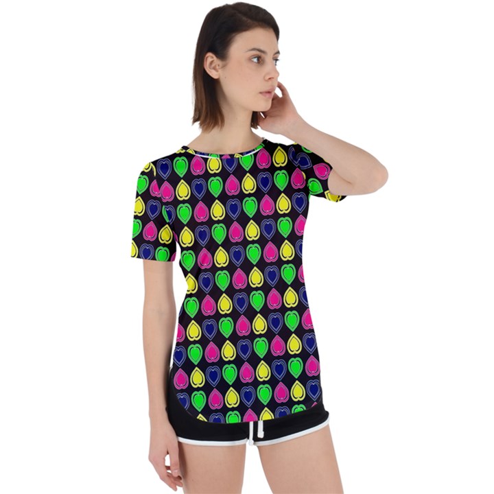 Colorful Mini Hearts Perpetual Short Sleeve T-Shirt