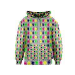 Colorful Mini Hearts Grey Kids  Zipper Hoodie by ConteMonfrey