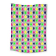 Colorful Mini Hearts Grey Medium Tapestry by ConteMonfrey