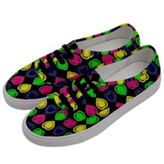 Black Blue Colorful Hearts Men s Classic Low Top Sneakers by ConteMonfrey