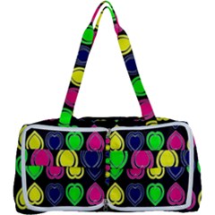 Black Blue Colorful Hearts Multi Function Bag by ConteMonfrey