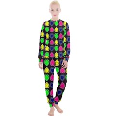 Black Blue Colorful Hearts Women s Lounge Set by ConteMonfrey