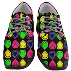 Black Blue Colorful Hearts Women Heeled Oxford Shoes by ConteMonfrey