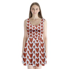 Little Hearts Split Back Mini Dress  by ConteMonfrey