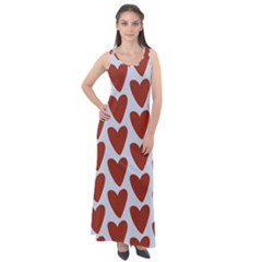 Little Hearts Sleeveless Velour Maxi Dress by ConteMonfrey