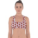 Little Hearts Cross Back Hipster Bikini Top  View1