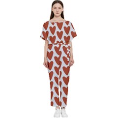 Little Hearts Batwing Lightweight Chiffon Jumpsuit by ConteMonfrey