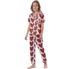 Little Hearts Kids  Satin Short Sleeve Pajamas Set by ConteMonfrey