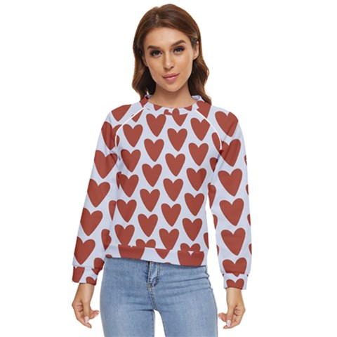 Little Hearts Women s Long Sleeve Raglan Tee by ConteMonfrey