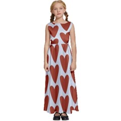 Little Hearts Kids  Satin Sleeveless Maxi Dress by ConteMonfrey