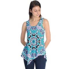 Blue Shades Mandala   Sleeveless Tunic by ConteMonfrey