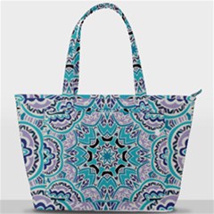 Blue Shades Mandala   Back Pocket Shoulder Bag  by ConteMonfrey