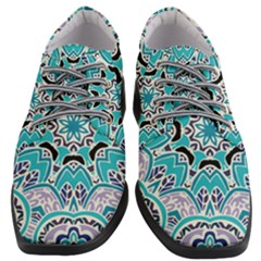 Blue Shades Mandala   Women Heeled Oxford Shoes by ConteMonfrey