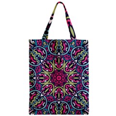 Cold Colors Mandala   Zipper Classic Tote Bag by ConteMonfrey