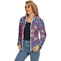 Cold Colors Mandala   Women s Puffer Bubble Jacket Coat View2