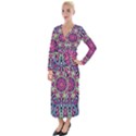 Cold Colors Mandala   Velvet Maxi Wrap Dress View1