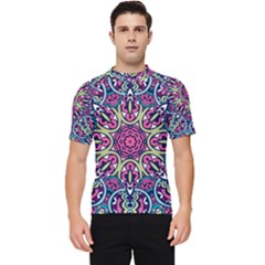 Cold Colors Mandala   Men s Short Sleeve Rash Guard by ConteMonfrey