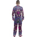 Cold Colors Mandala   Men s Long Sleeve Satin Pajamas Set View2