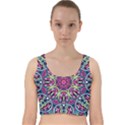 Cold Colors Mandala   Velvet Racer Back Crop Top View1