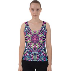 Cold Colors Mandala   Velvet Tank Top by ConteMonfrey