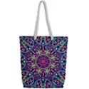 Cold Colors Mandala   Full Print Rope Handle Tote (Small) View2