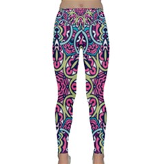 Cold Colors Mandala   Lightweight Velour Classic Yoga Leggings by ConteMonfrey