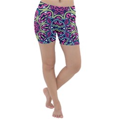 Cold Colors Mandala   Lightweight Velour Yoga Shorts by ConteMonfrey