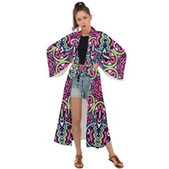 Cold Colors Mandala   Maxi Kimono by ConteMonfrey