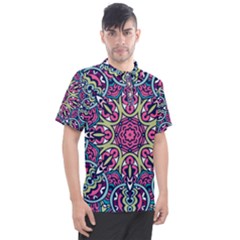 Cold Colors Mandala   Men s Polo Tee