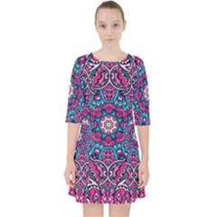 Good Vibes Brain Quarter Sleeve Pocket Dress by ConteMonfrey