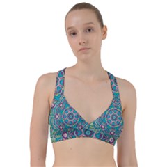 Green, Blue And Pink Mandala  Sweetheart Sports Bra by ConteMonfrey